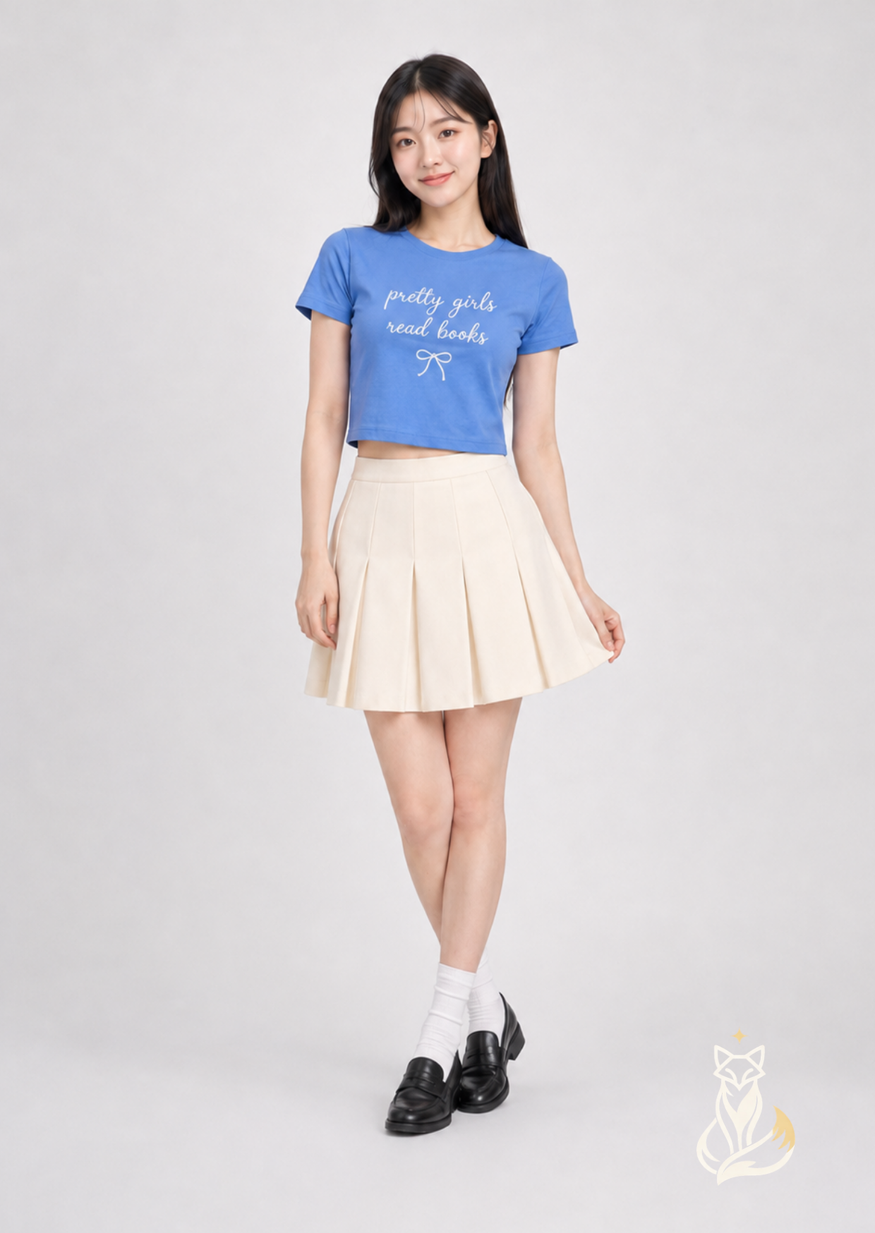 Baby Tee: Pretty girls read books - Image 2
