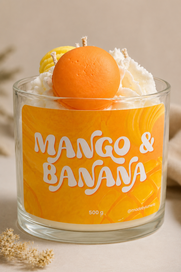 Vela Aromática: Mango & Banana — 500 g
